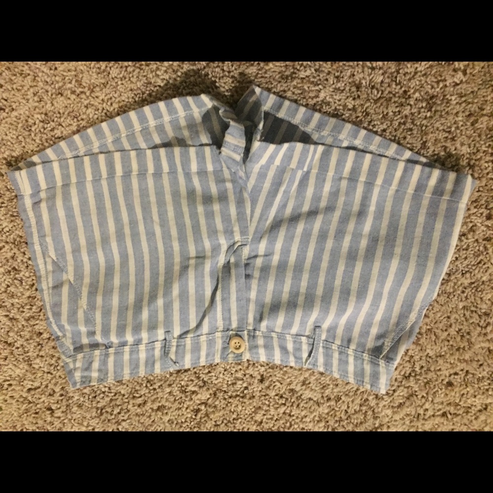 baby blue striped shorts (size small)